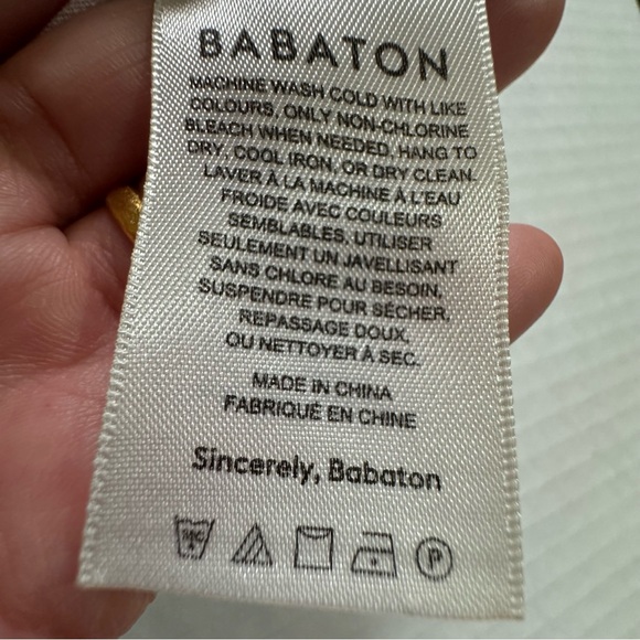 Babaton sleeveless top with adjustable stripes. EUC - Picture 10 of 11